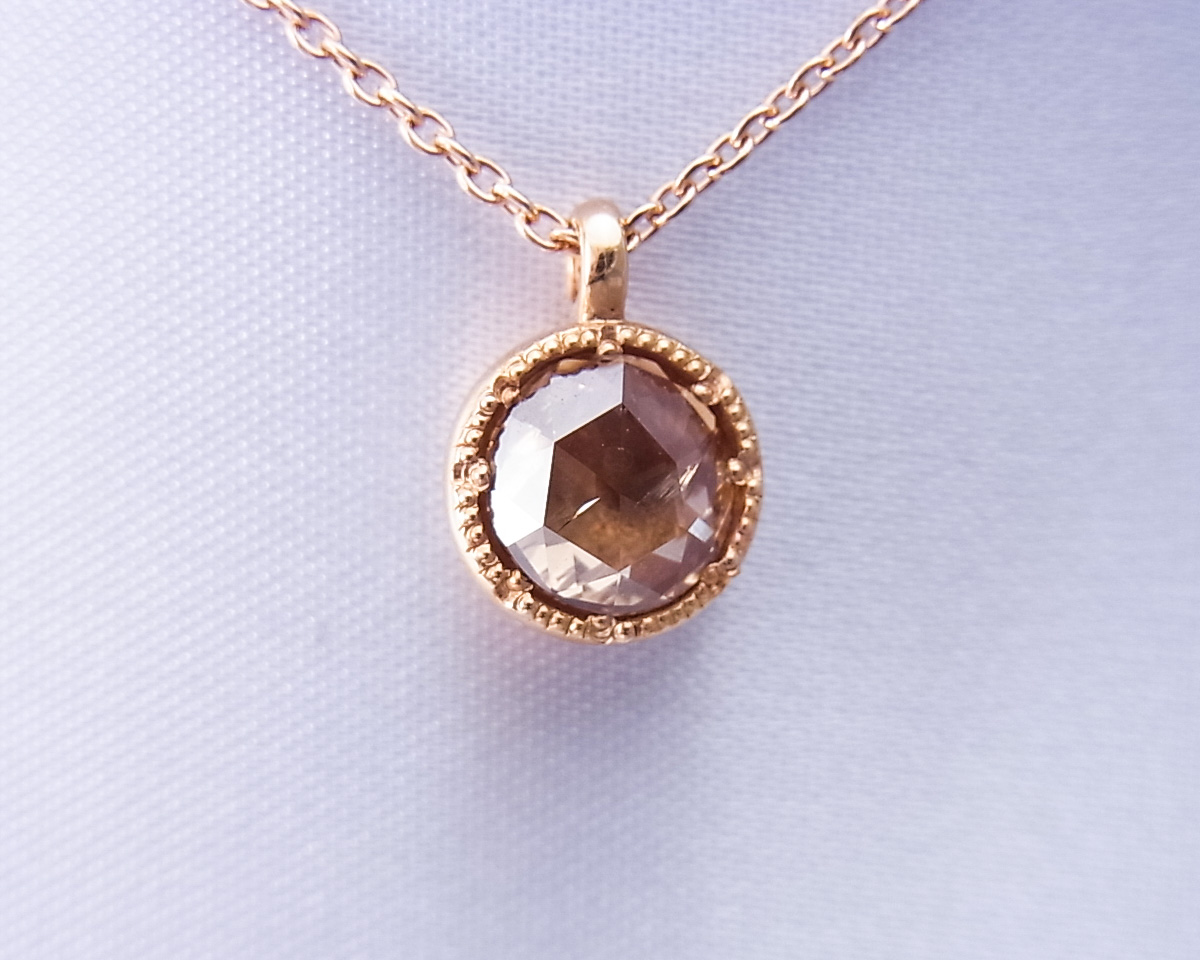 ローズカット ダイヤモンドのペンダントネックレス | オリジナル商品 